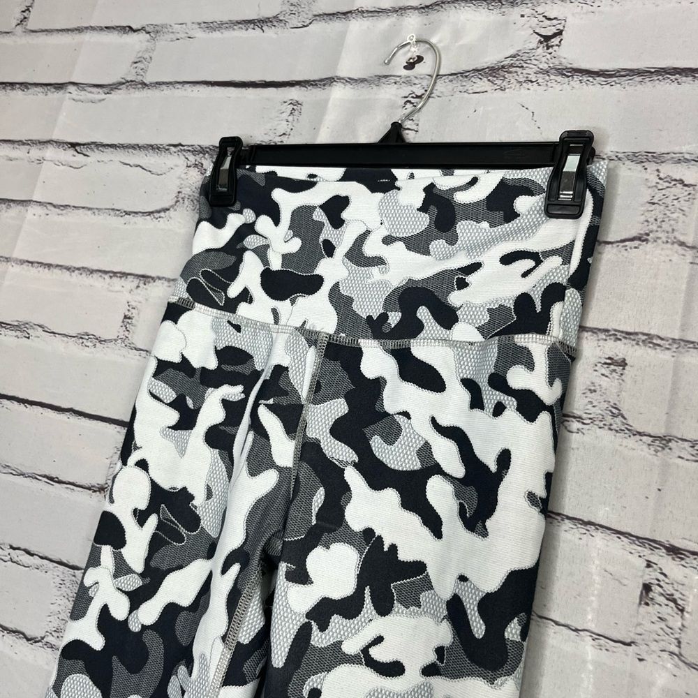 Evolution and Creation Black White Abstract Leggings SZ S High Waist Y2K Yoga - Picture 7 of 13